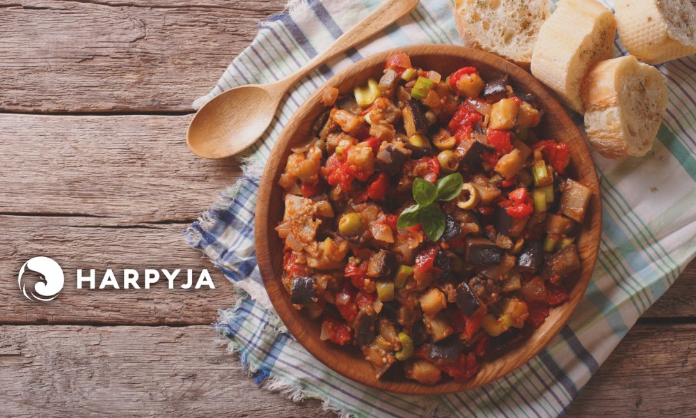 Tradicionalíssima receita de Caponata de berinjela.